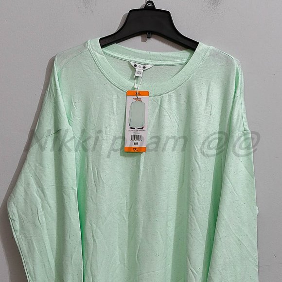 NWT Three Dots Ladies' Speckled Pullover in Mint - Picture 3 of 5